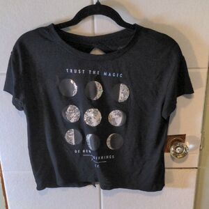 Justice Black Lunar Magic Crop Top